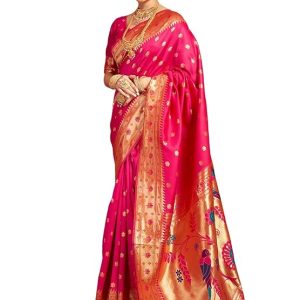 Women's Paithani Soft Lichi Silk Kanjivaram Sarees